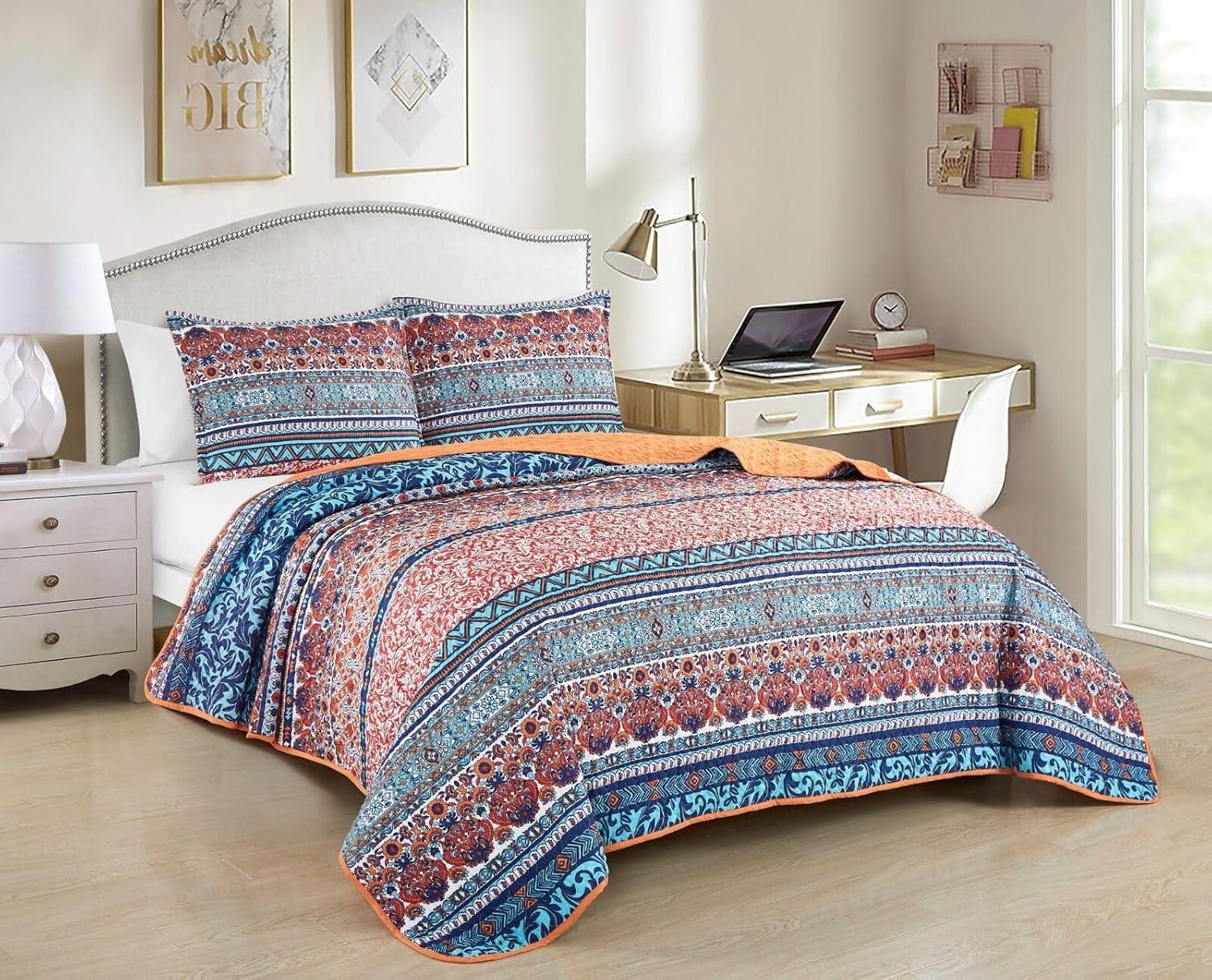 Boho Microfiber Bedding Quilt Set