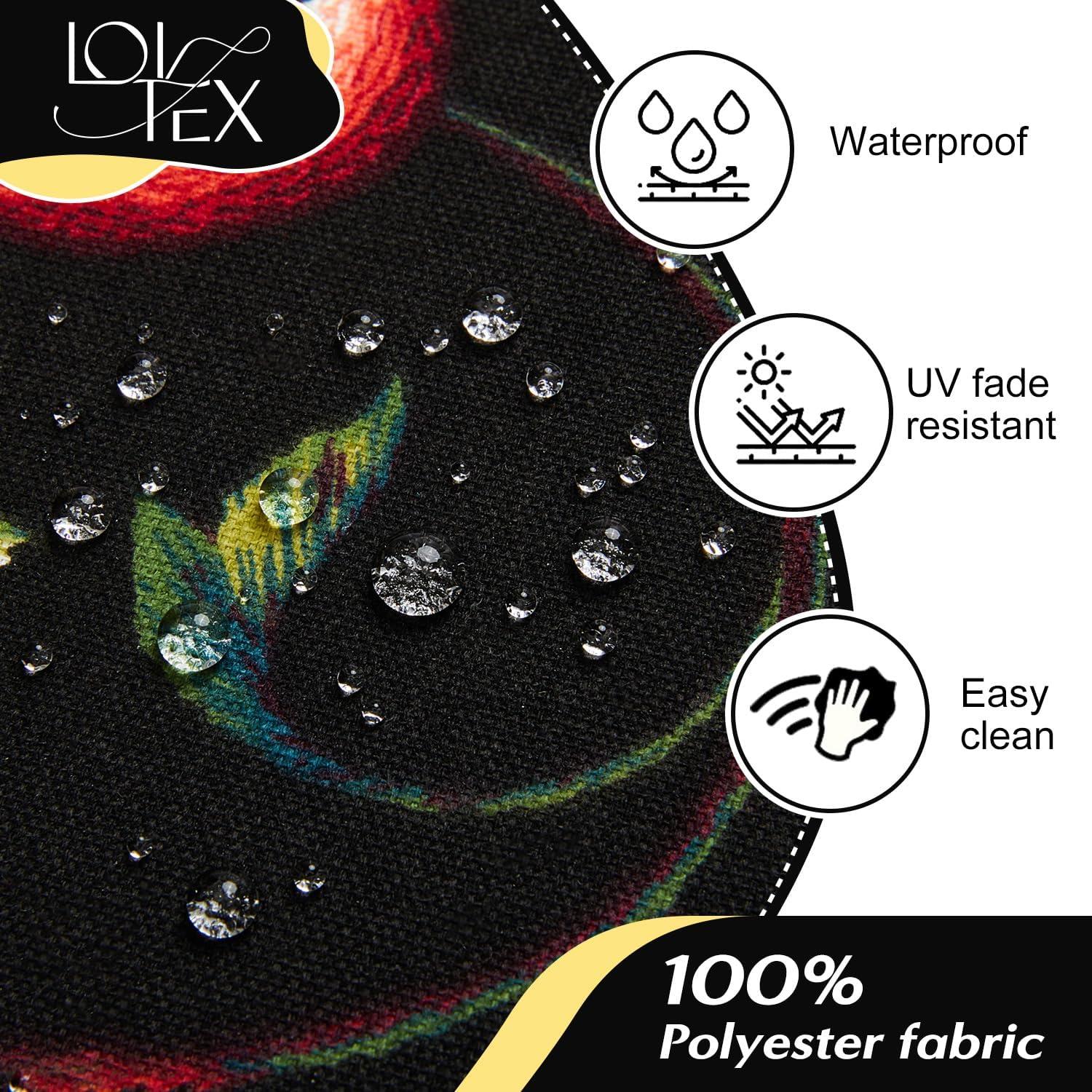 LOVTEX Outdoor Chair Cushions Set of 4, Waterproof Patio Chair Cushions with Ties, 18.5 x 16 x 3 inch, Khaki