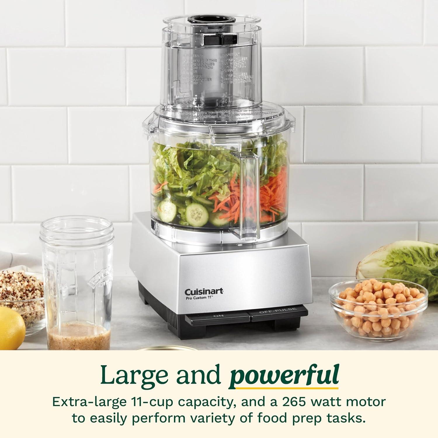 Restored Cuisinart DLC-8SBCYP1 Food Processor, Pro Custom 11 Cup, Brushed Chrome (Refurbished)