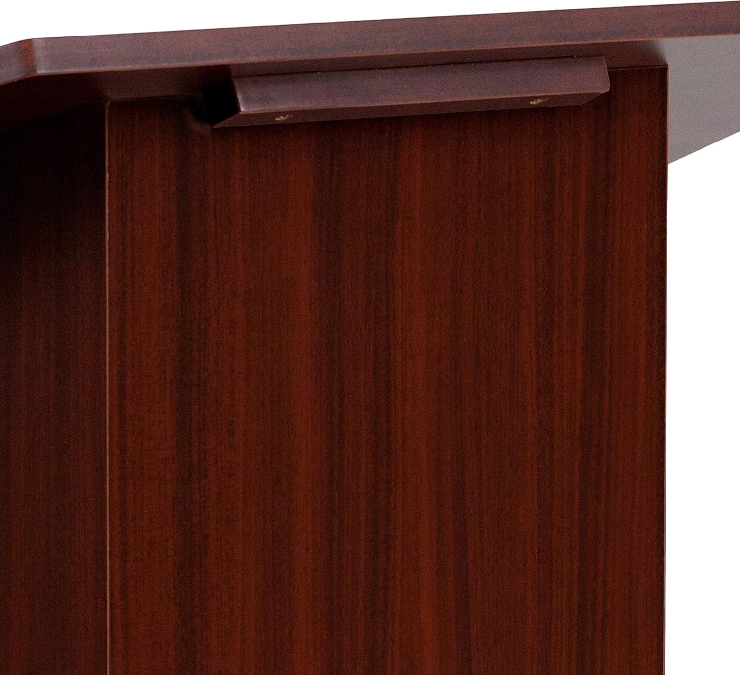 Collette Foldable Tabletop Lectern in Mahogany - Slanted Top with Ledge