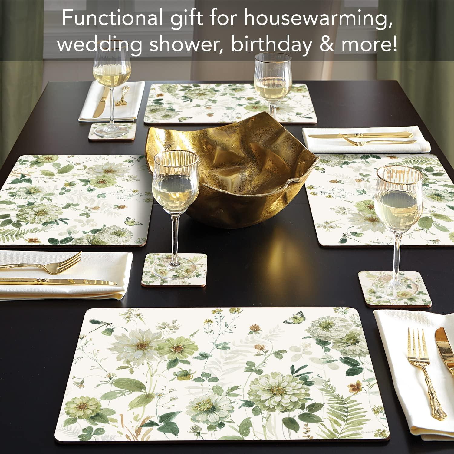 Plastic / Acrylic Floral Rectangle Placemat