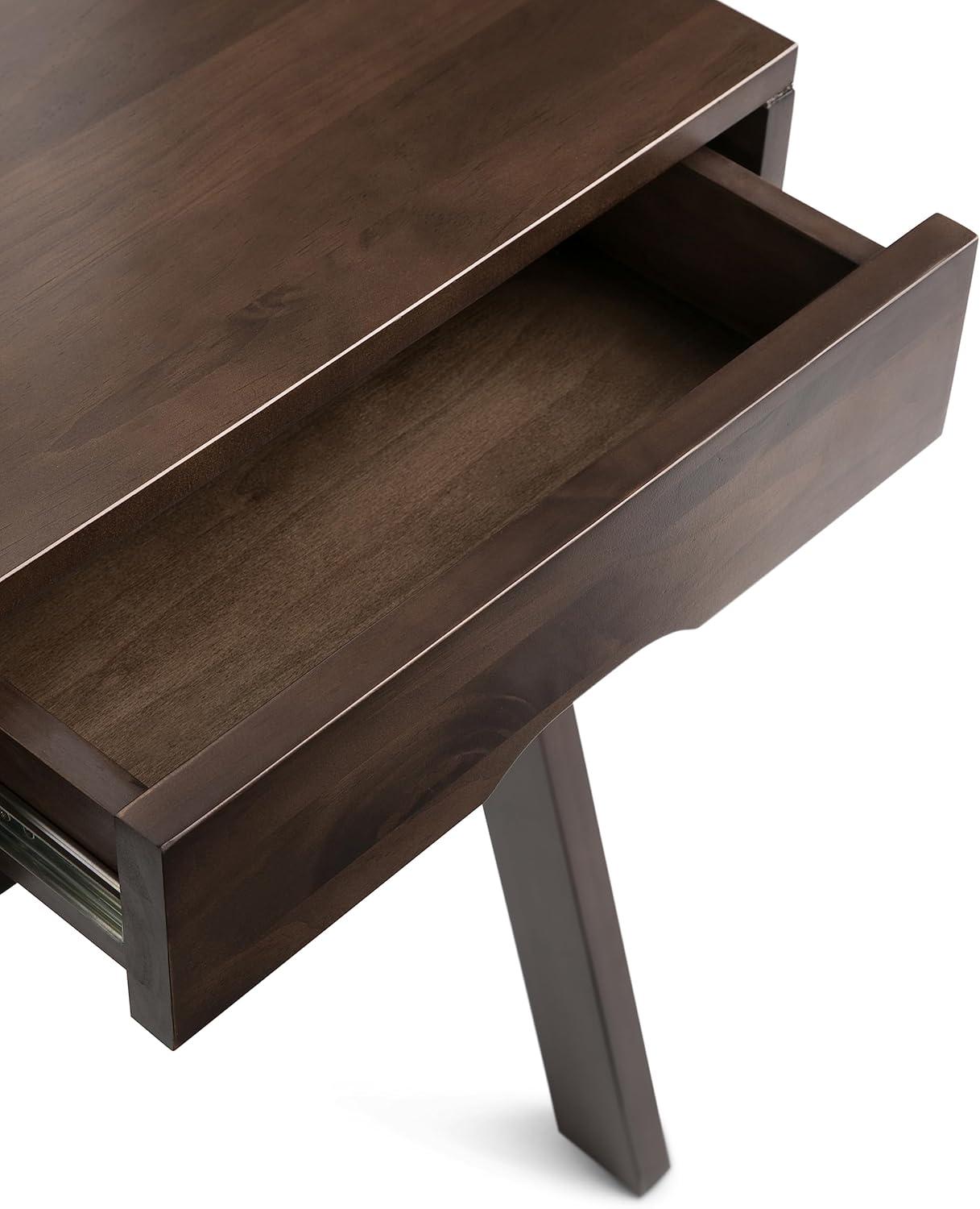 UrbanPro 36" Solid Wood Contemporary Leaning Desk in Warm Walnut Brown