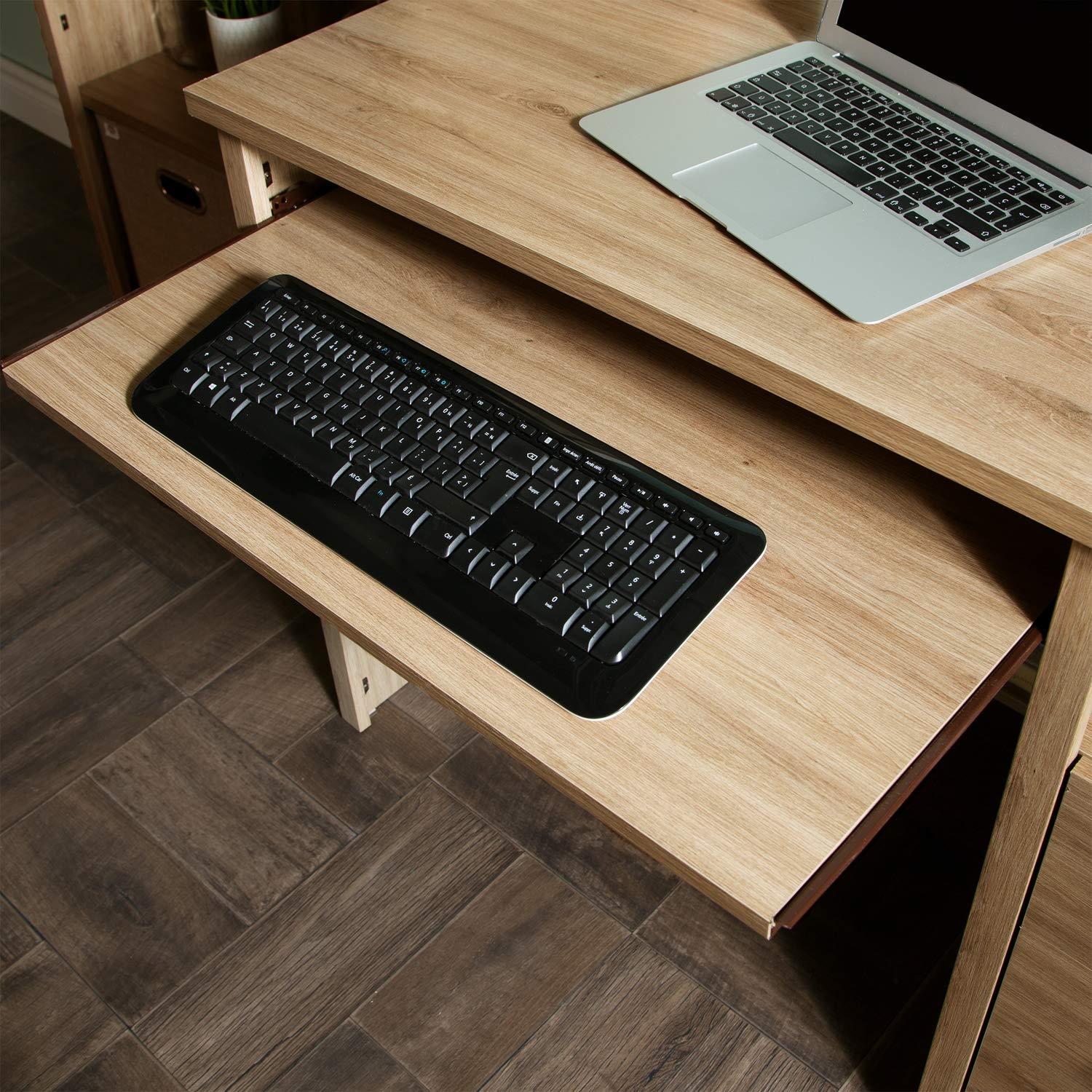Gascony Wood Computer Desk with Drawers Pure White - South Shore