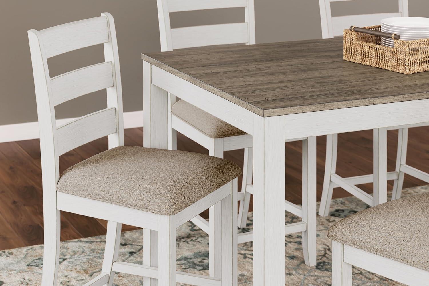 Gracie Oaks Skempton Counter Height Dining Table and Bar Stools (Set of 7)