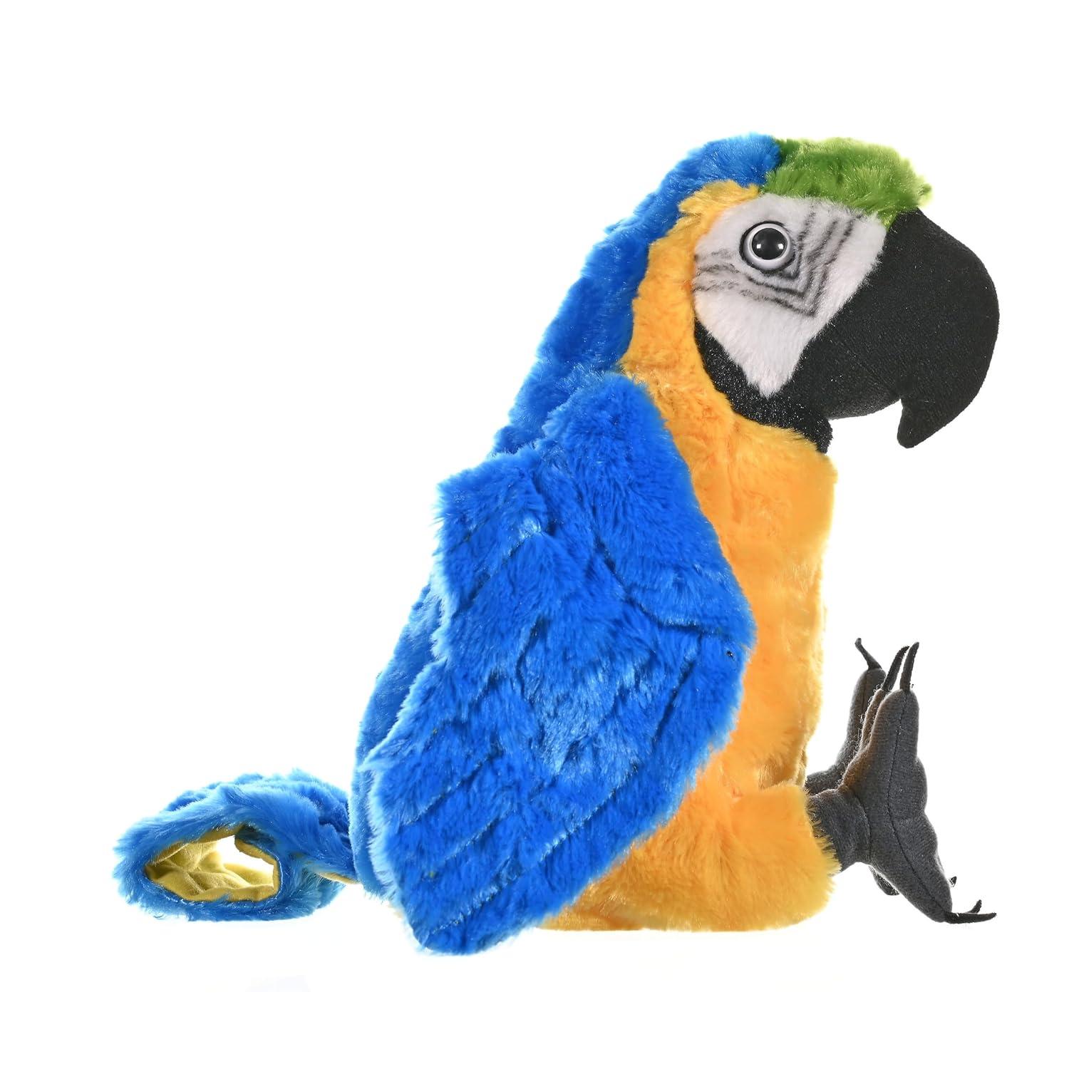 Wild Republic Cuddlekins Blue & Yellow Macaw Stuffed Animal, 12 Inches