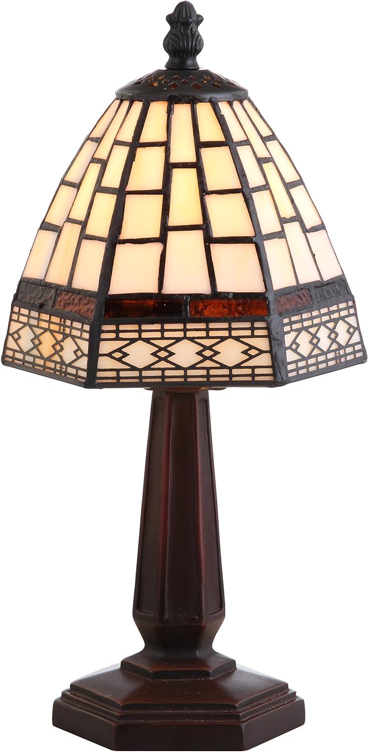 JONATHAN Y JYL8016A Carter Tiffany-Style 12" LED Table Lamp, Traditional, Classic, Cottage, Vintage for living room, dinning room, bedroom, office Bulb Included, Ivory/Cream