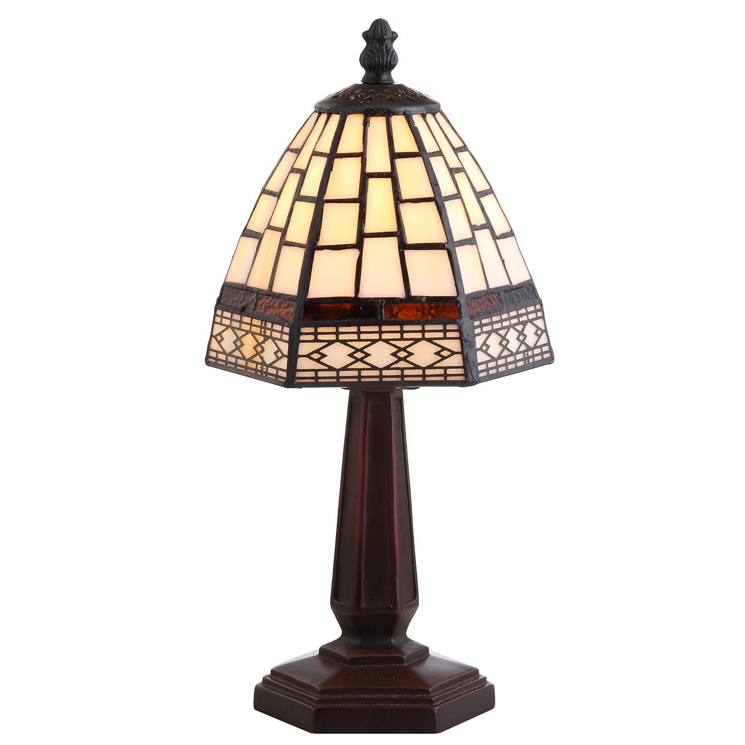JONATHAN Y JYL8016A Carter Tiffany-Style 12" LED Table Lamp, Traditional, Classic, Cottage, Vintage for living room, dinning room, bedroom, office Bulb Included, Ivory/Cream