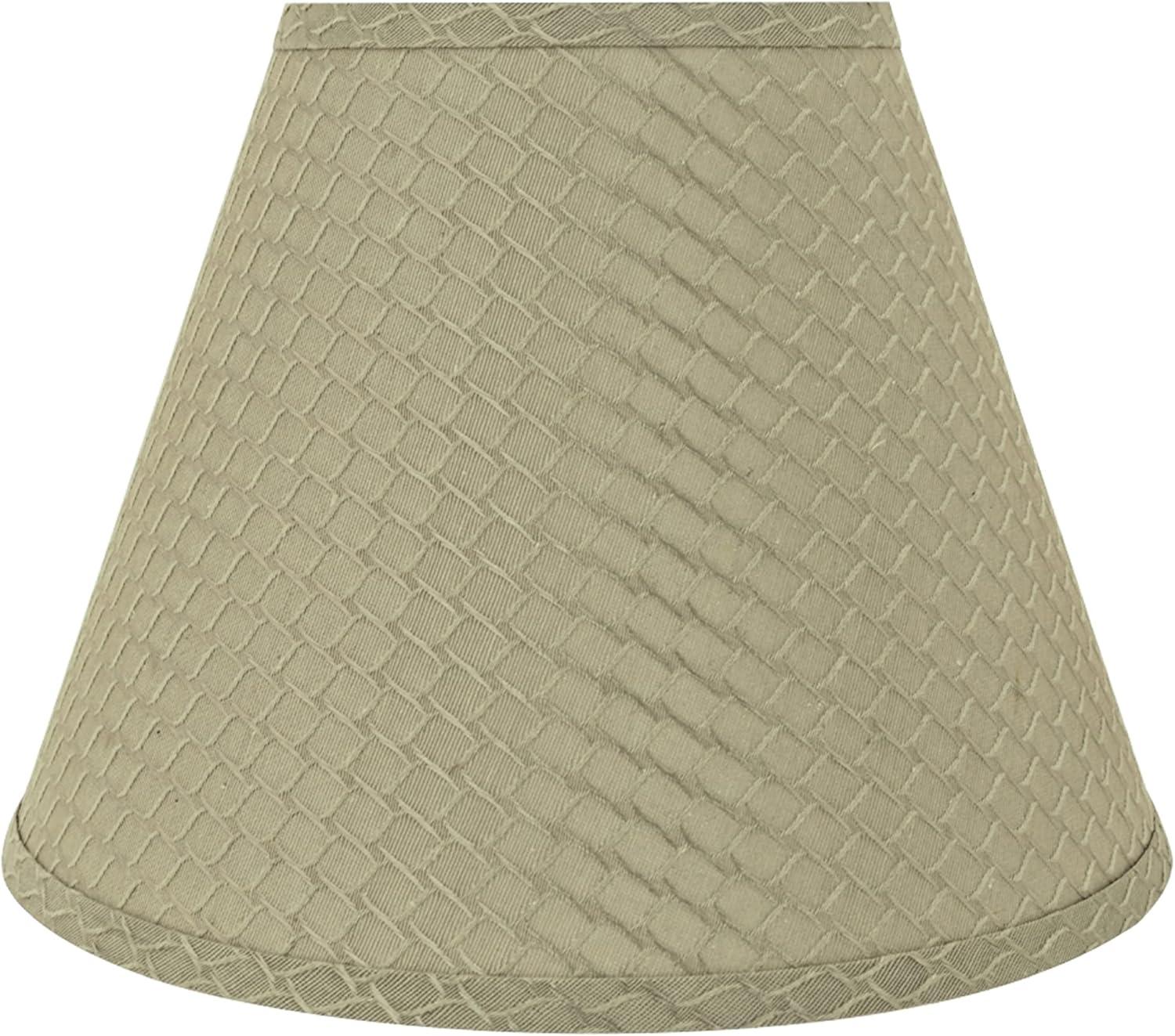 Aspen Creative 32624 Transitional Hardback Empire Shaped Spider Construction Lamp Shade in Sand Yellow, 12" wide (6" x 12" x 9")