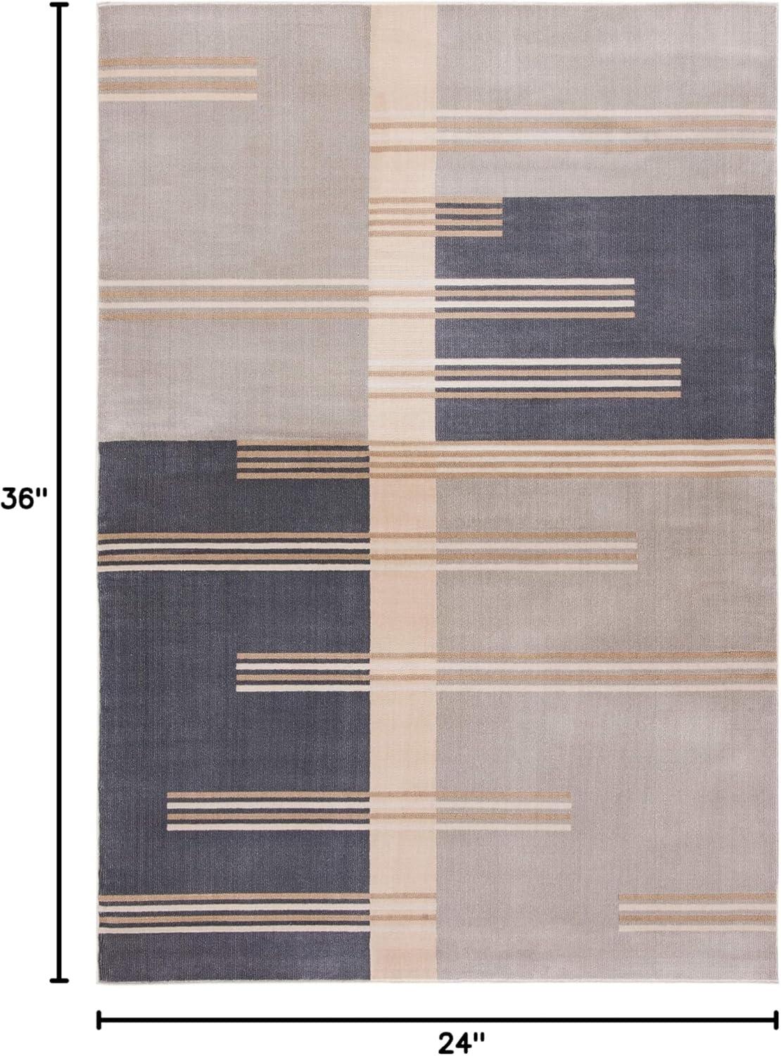 Orwell ORW304 Power Loomed Indoor Accent Rug - 2'x3' - Grey/Charcoal - Safavieh