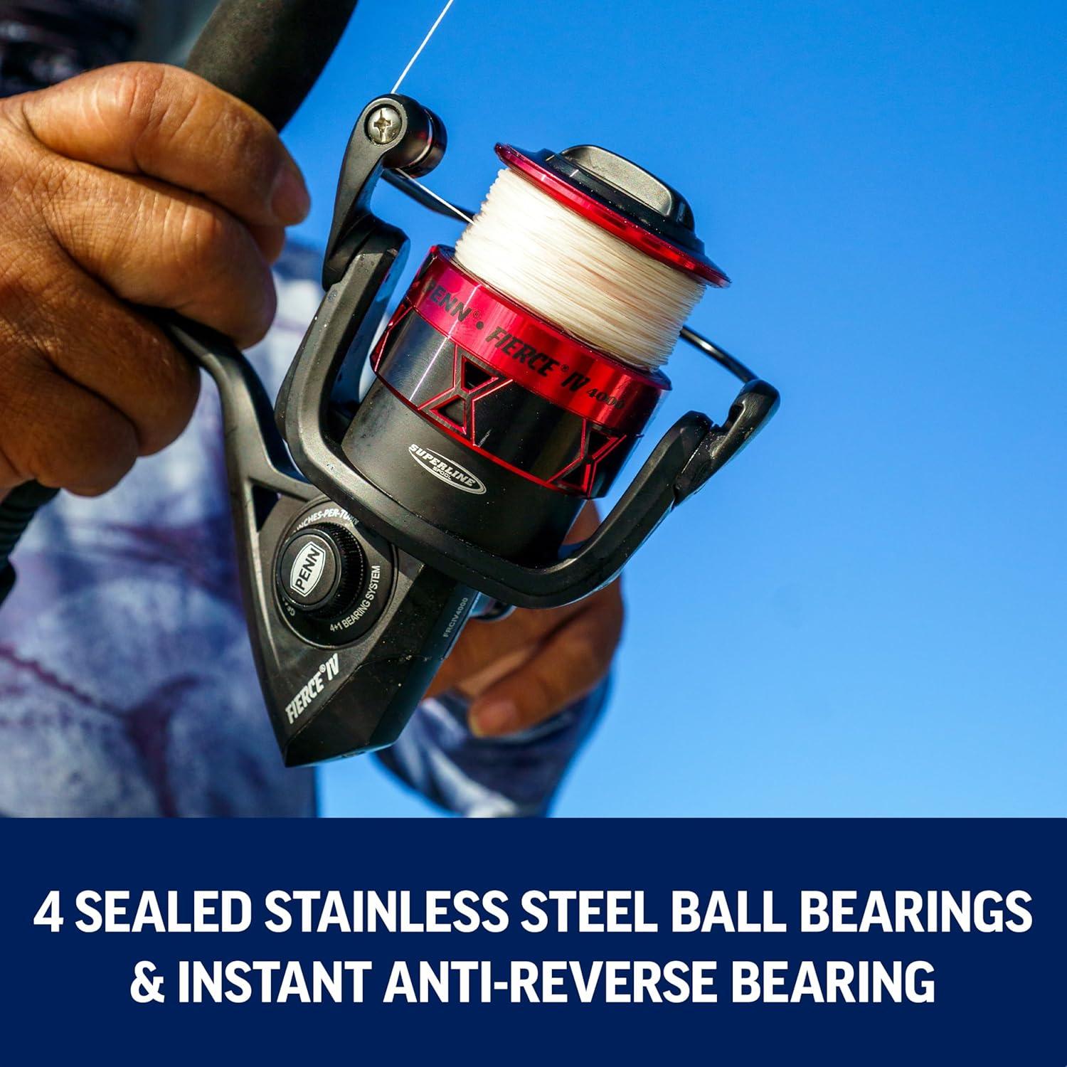 PENN Fierce IV Combo, 10' Heavy Fishing Rod, 8000 Size Reel