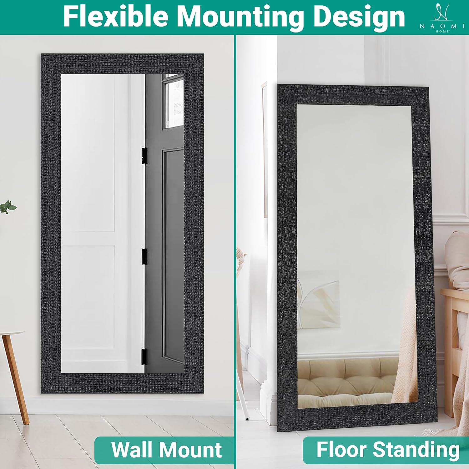 Naomi Home 66" Mosaic Gold Full Length Wall & Floor Mirror