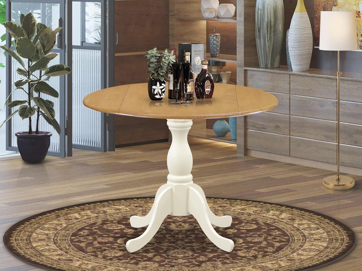 Dublin Extendable Round Solid Wood Dining Table