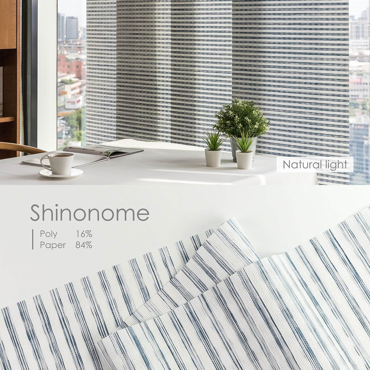 GoDear Design Adjustable Sliding Panel Track Blind 45.8"- 86" W x 96" H, Vertical Blinds, Light Filtering, Peppercorn