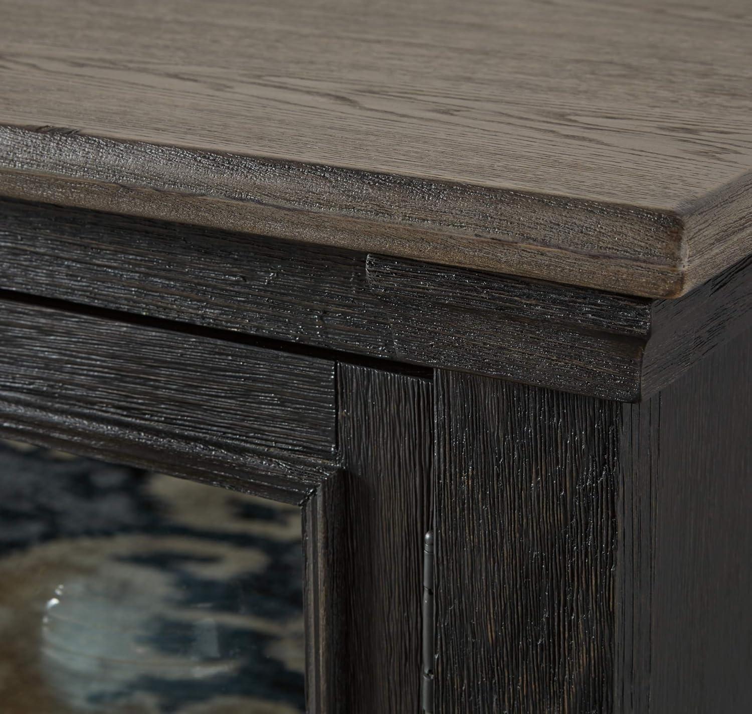 Signature Design by Ashley Tyler Creek 74"" TV Stand in Black and Gray