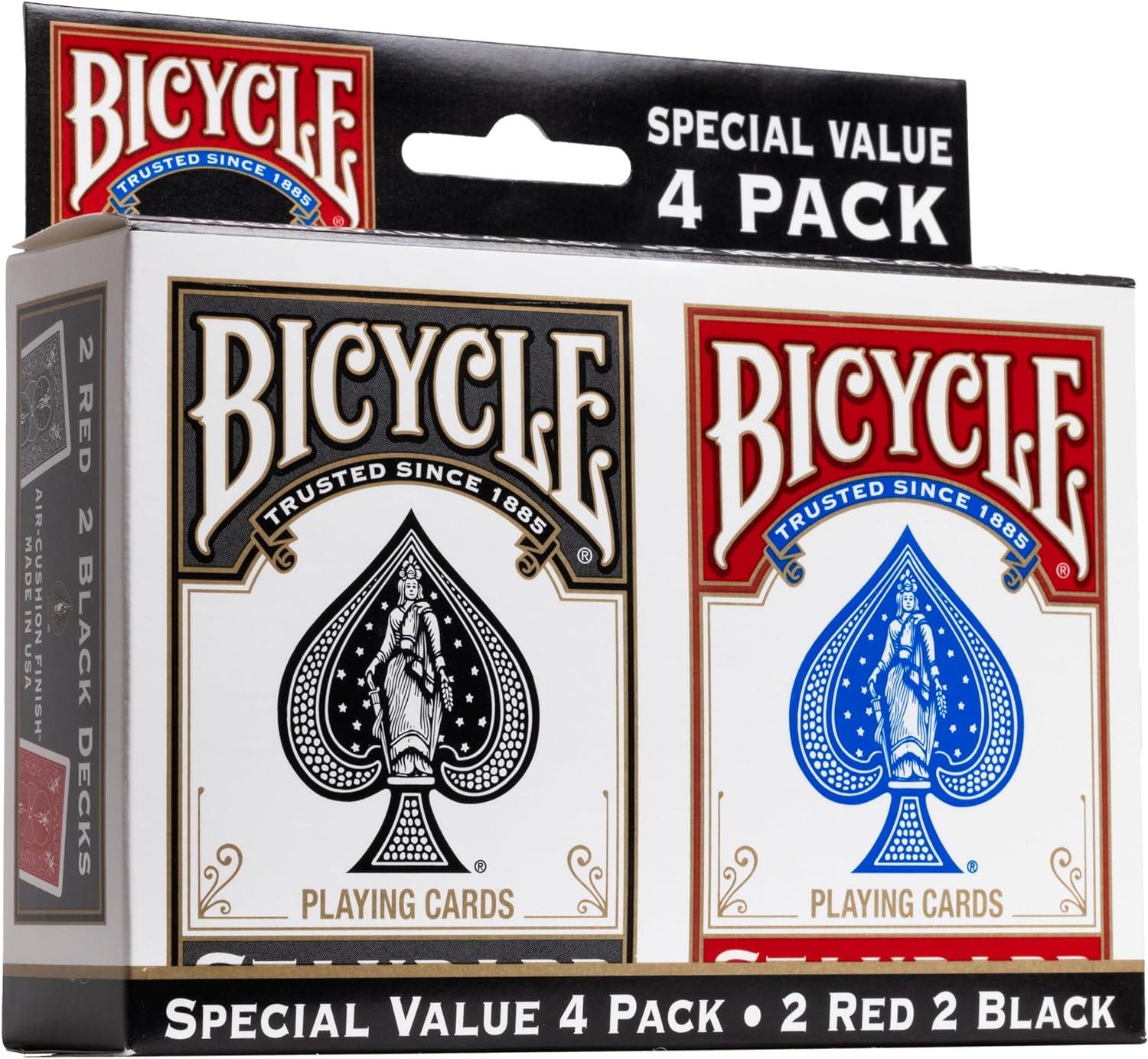 Bicycle Playing Card Deck, 4-Pack