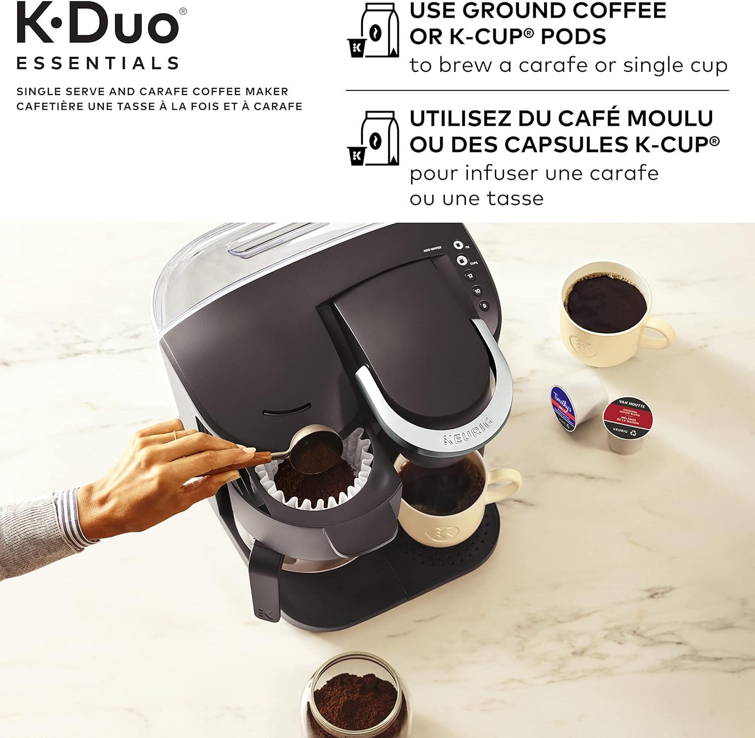 Keurig K-Duo Single Serve K-Cup Pod & Carafe Coffee Maker, Black