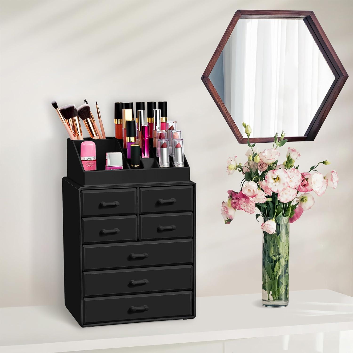 Sorbus Makeup Organizer with Lipstick, Brush Holders, Large 12 Drawers