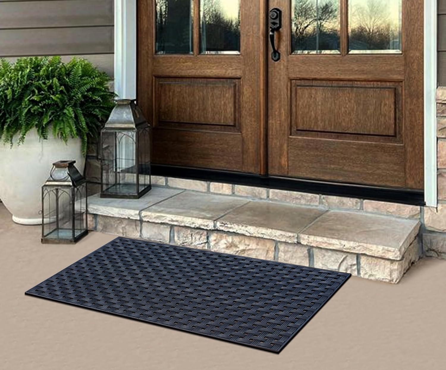 Non-Slip Geometric Outdoor Doormat