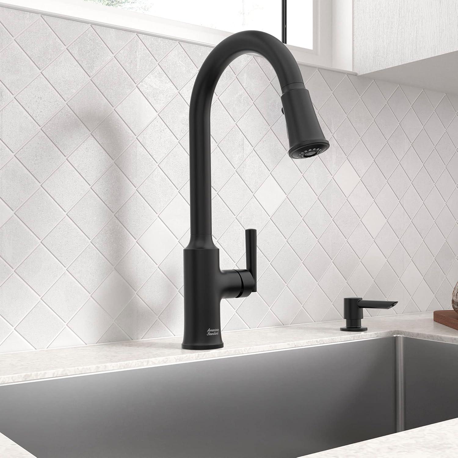 American Standard Raviv Pull Down Kitchen Faucet with Soap Dispenser