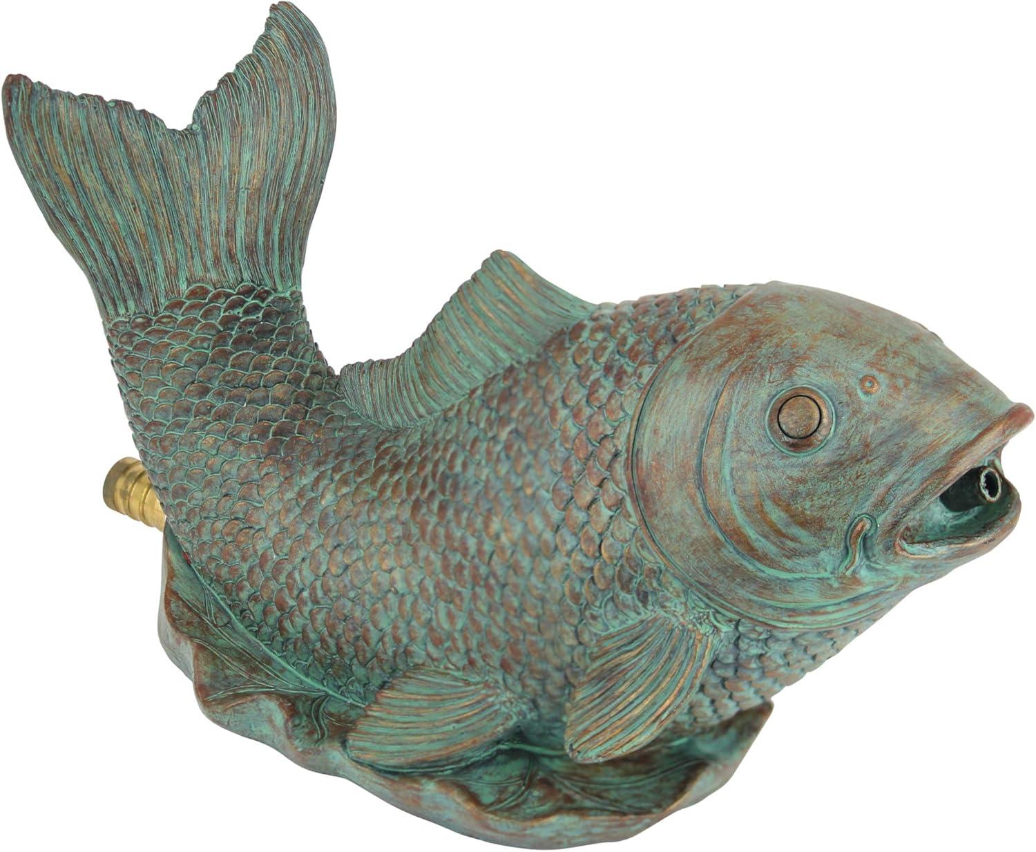 Design Toscano Japanese Koi Piped Spitter Statue