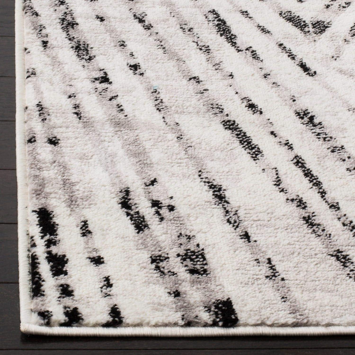 SAFAVIEH Skyler Carlene Geometric Area Rug, Grey/Ivory, 9' x 12'