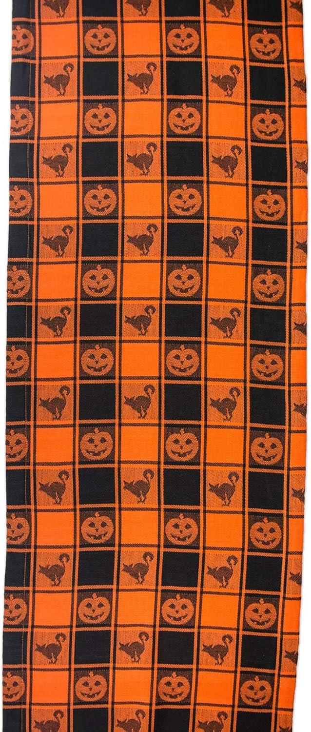 The Holiday Aisle® Vaillancourt Halloween Woven Check Table Runner