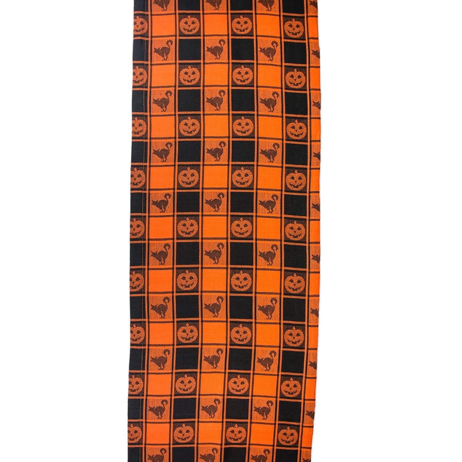 The Holiday Aisle® Vaillancourt Halloween Woven Check Table Runner