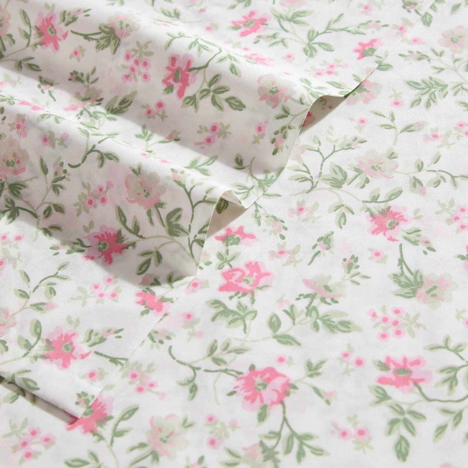 Laura Ashley Printed Cotton Percale Sheet Set