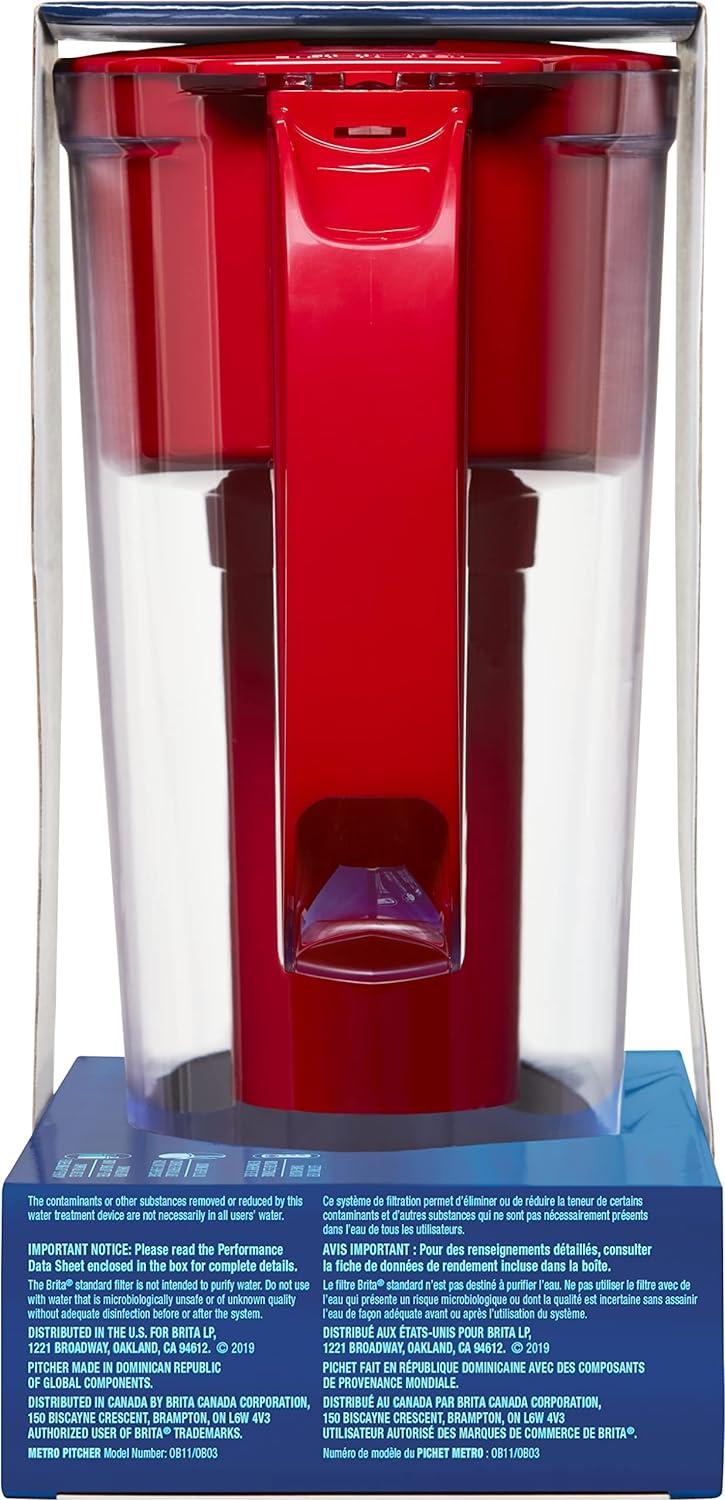 Brita Standard Metro Water Filter Pitcher, Turquoise, Small 5 Cup, 1 Count