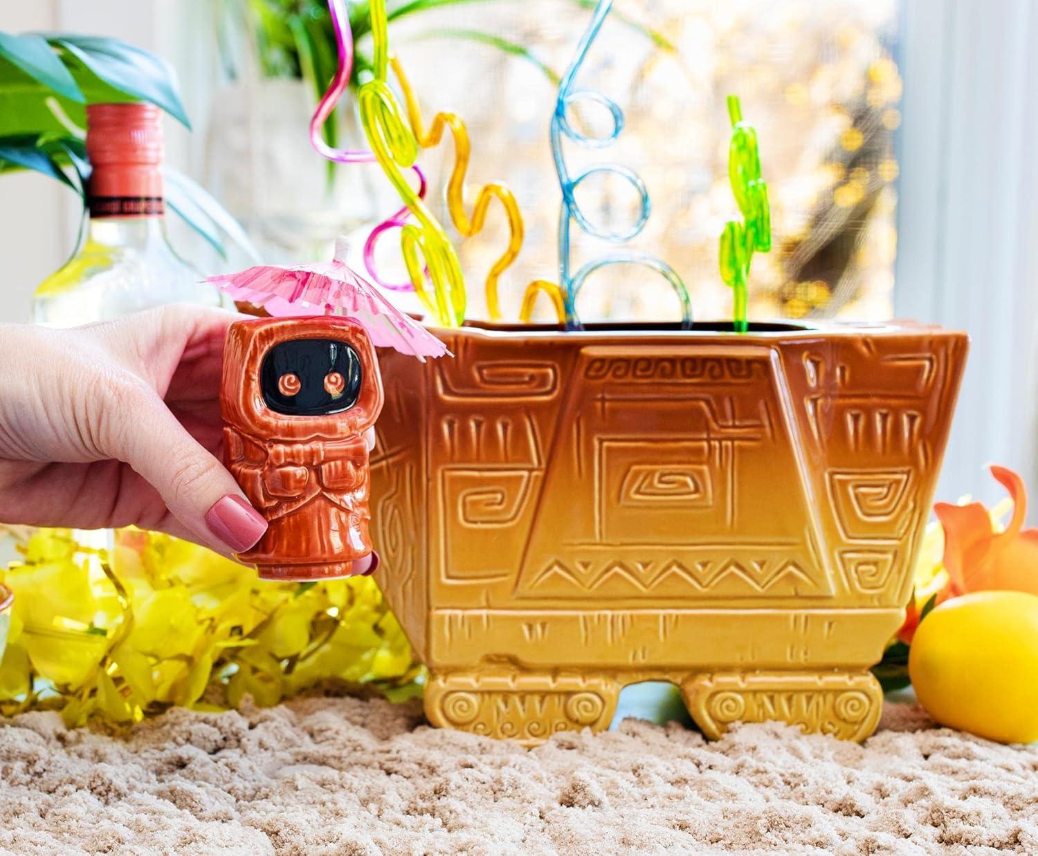 Beeline Creative Geeki Tikis Star Wars Sandcrawler Punch Bowl Set With Jawa Mini Muglet