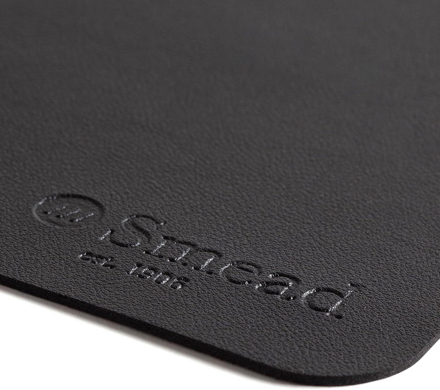 Smead Desk Pad, Vegan Leather, Non-Slip Backing, 31.5” x 15.7”, Charcoal (64833)