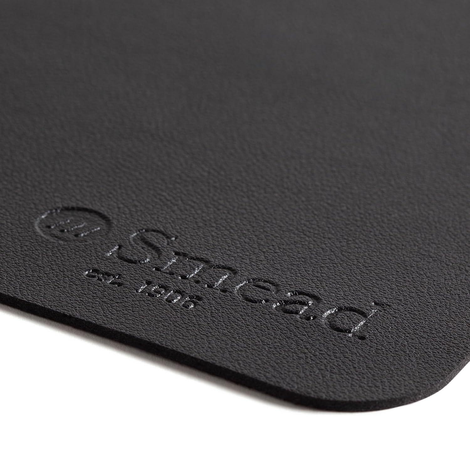Smead Desk Pad, Vegan Leather, Non-Slip Backing, 31.5” x 15.7”, Charcoal (64833)