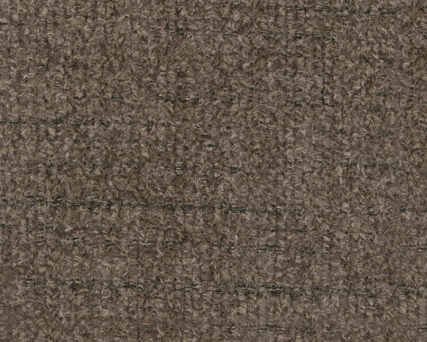 Nutmeg Fabric Sofa Chaise with Flared Arms and Ottoman