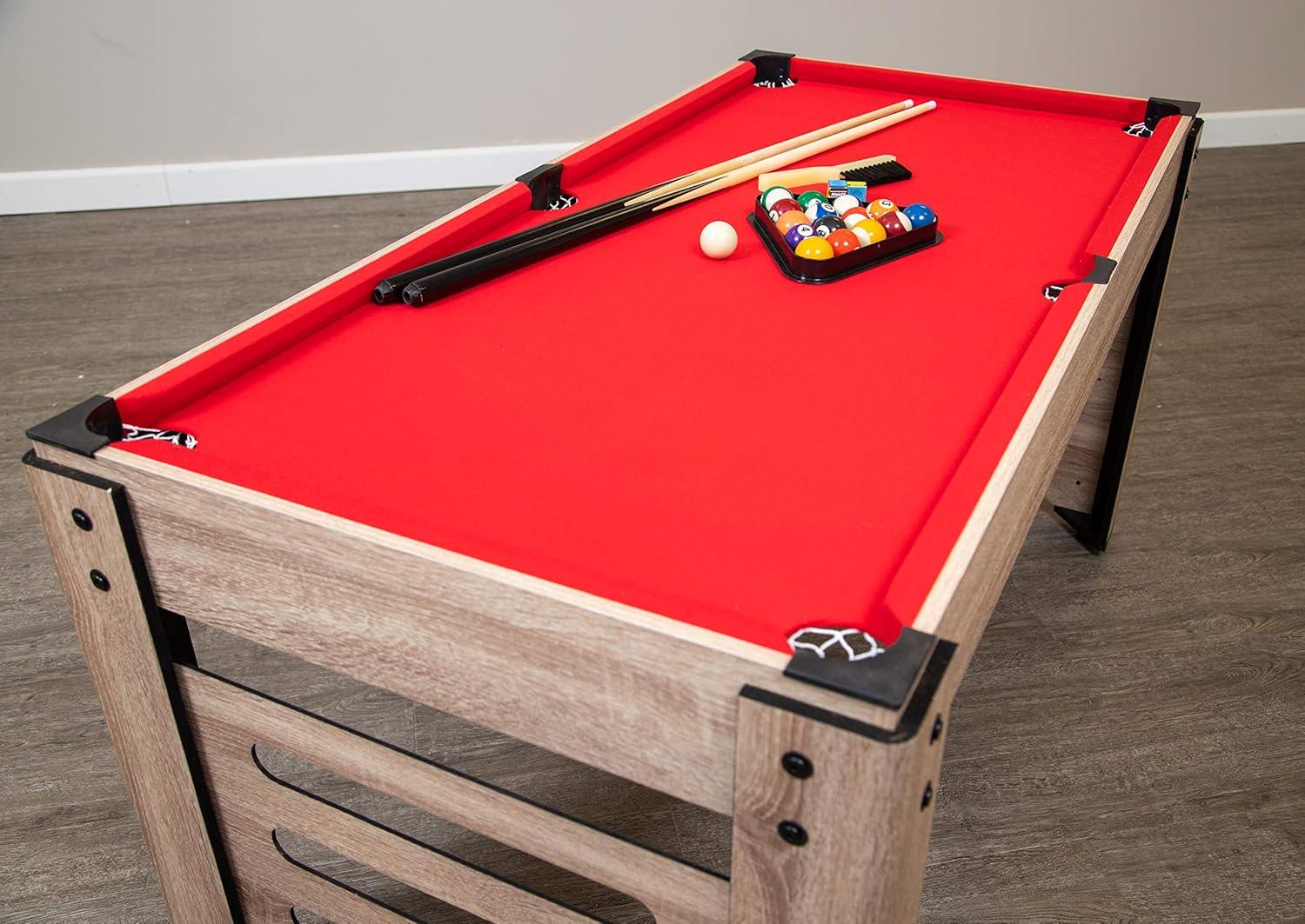 Hathaway Games Madison Multi Game Table with Foosball, Glide Hockey, Table Tennis, Billiards, Shuffleboard and Bowling