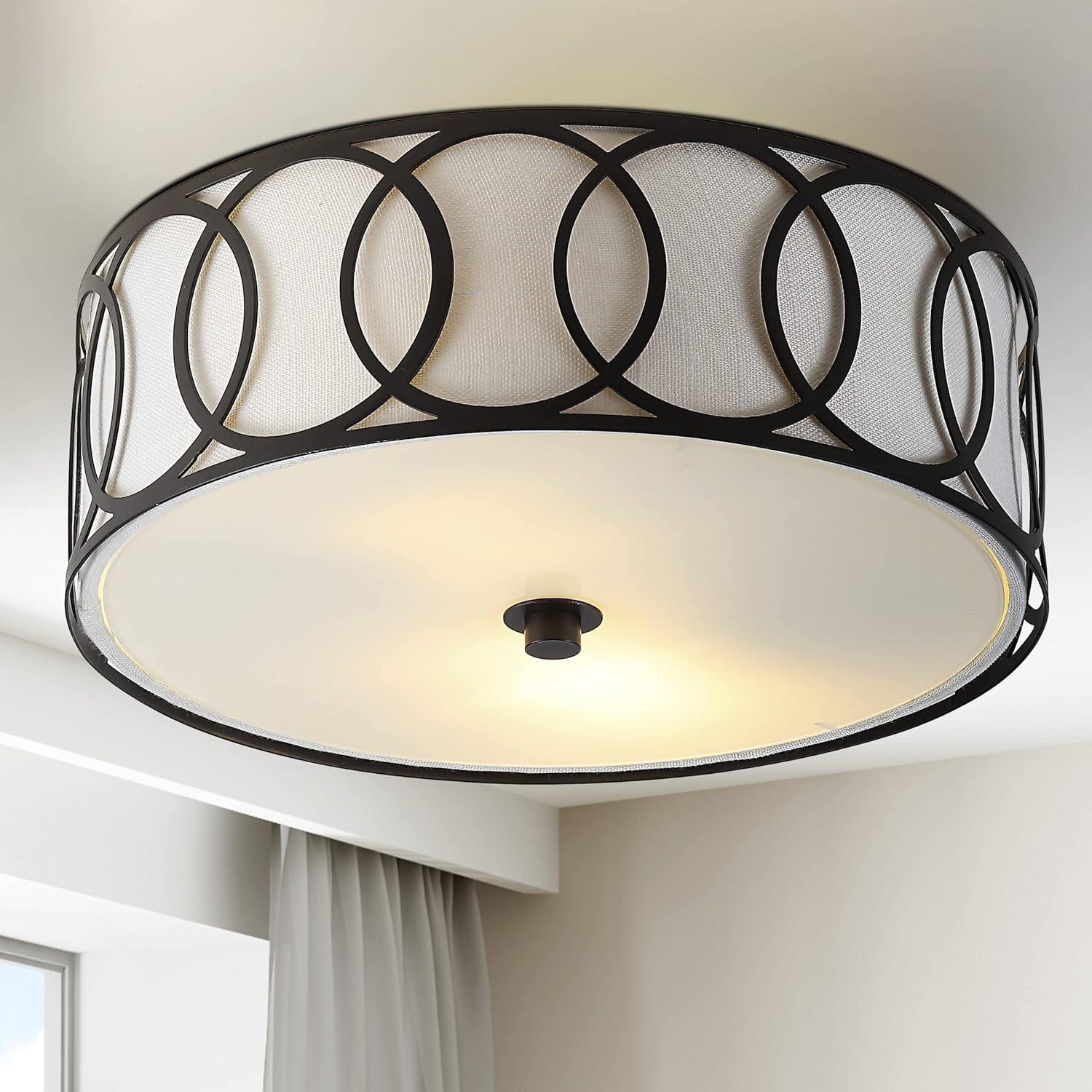 Aria 2-Light 12.25" Metal LED Flush Mount, Oil Rubbed Bronze