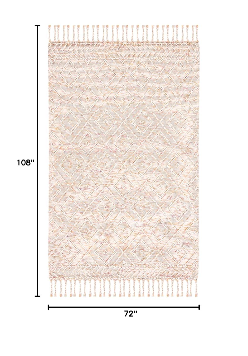 Natura NAT188 Hand Loomed Indoor Area Rug - Ivory/Red - 6'x9' - Safavieh