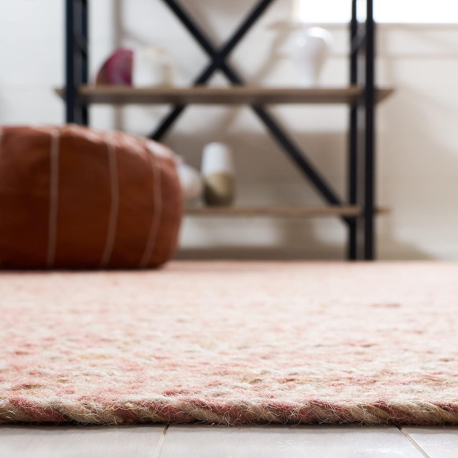 SAFAVIEH Himalaya Flanagan Solid Wool Area Rug, Fuchsia, 8' x 10'
