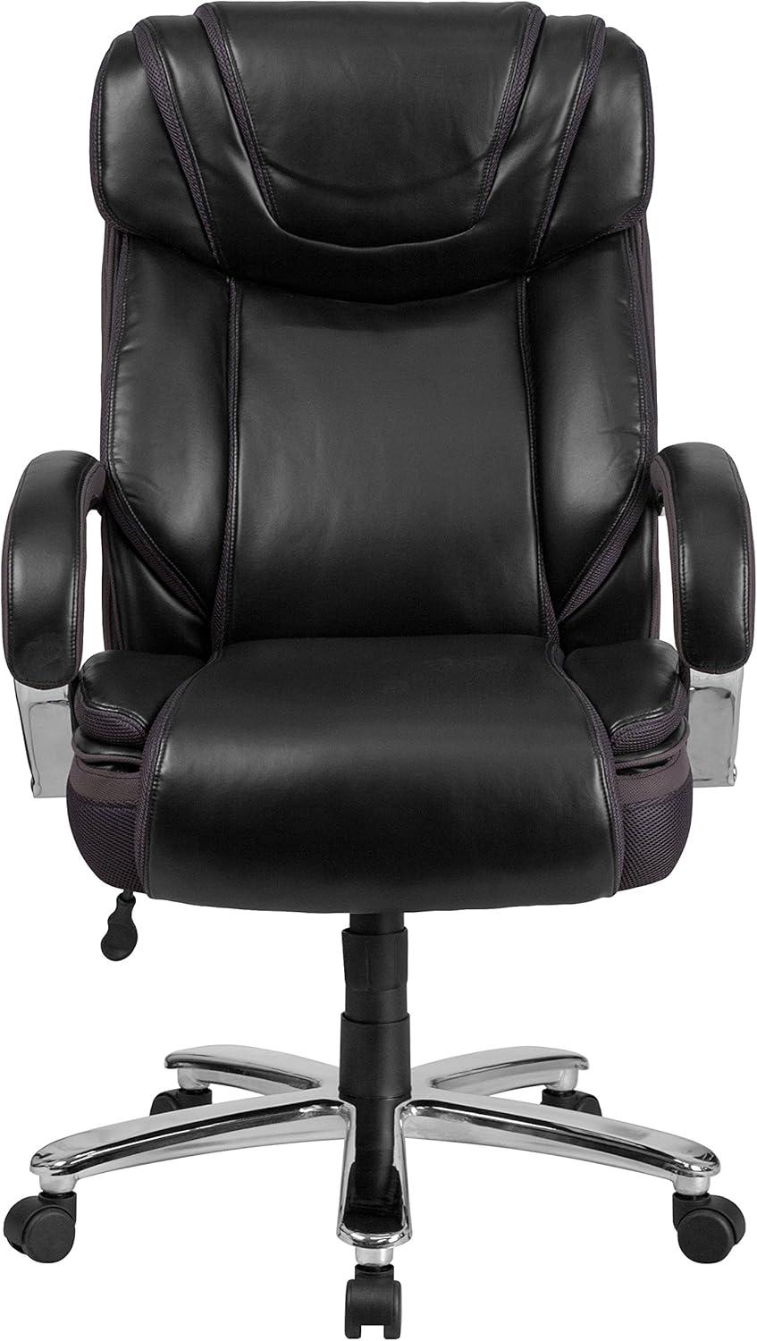 Hercules Series 500 lb Black LeatherSoft High-Back Executive Swivel Chair