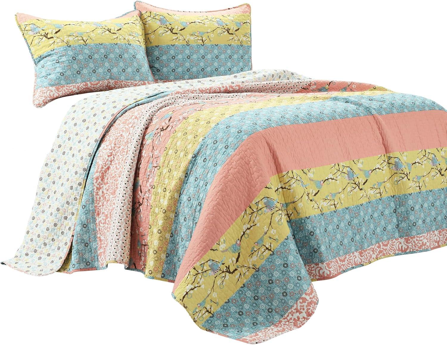 Royal Empire Cotton Reversible 3 Piece Quilt Set
