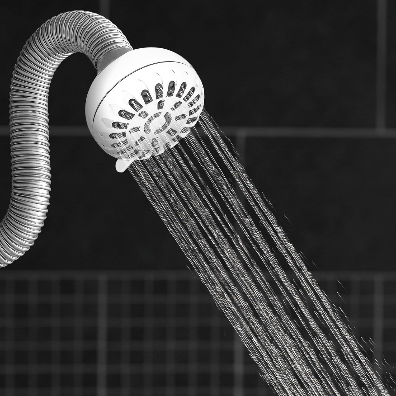 Chrome Adjustable Height Wall Mounted Massage Shower Head