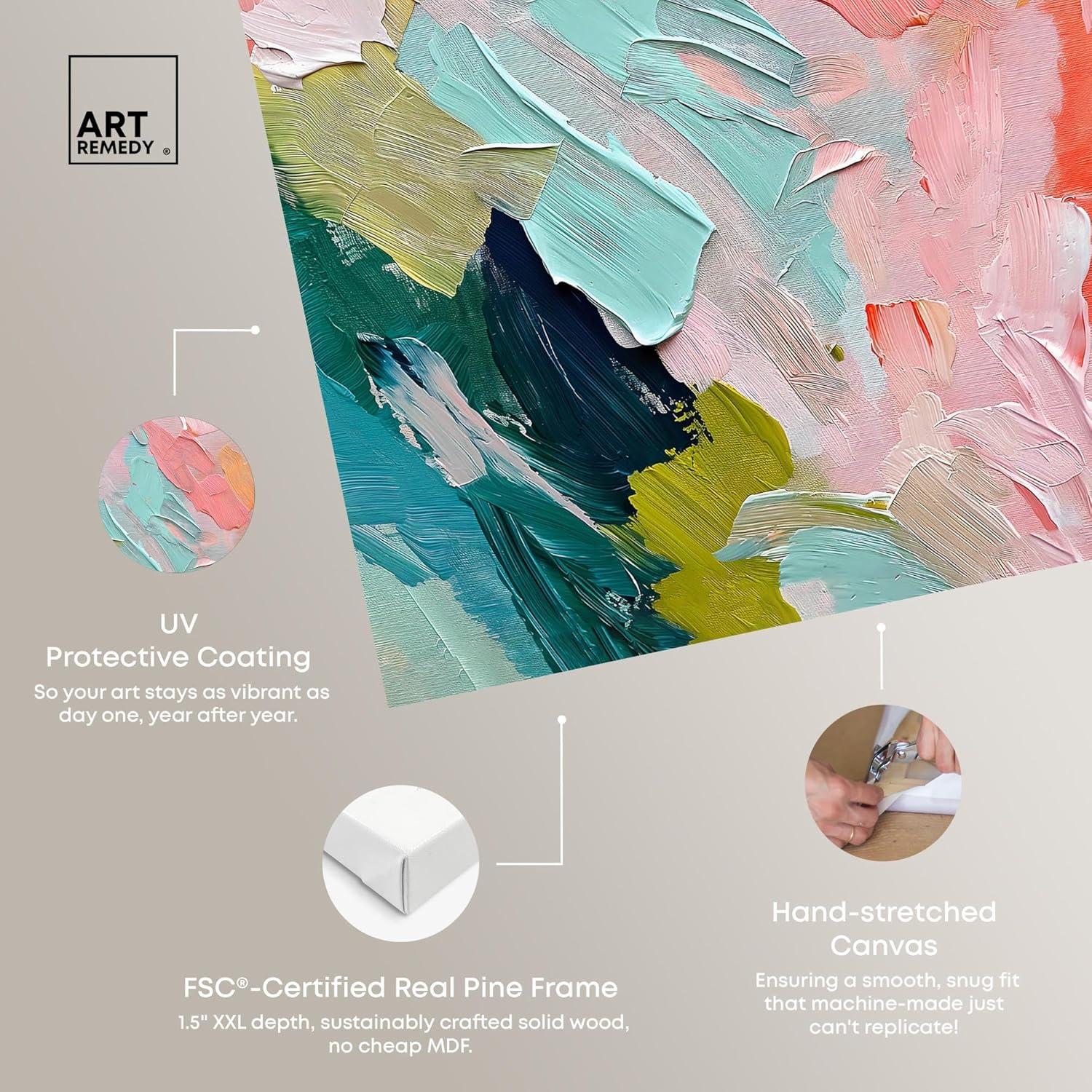 Art Remedy Pastel Layers Canvas Pastel Wall Art by Art Remedy