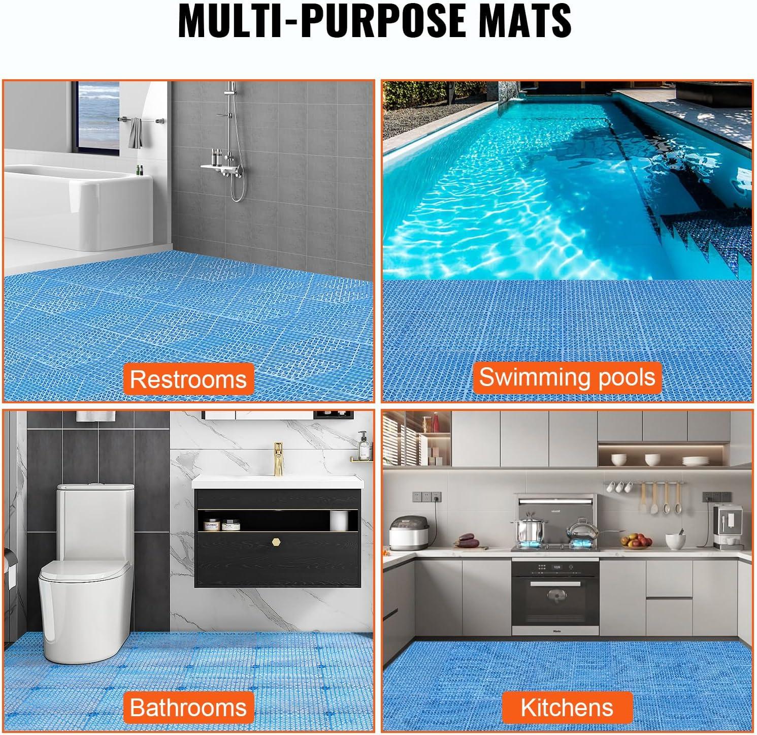 VEVOR VEVOR 12" X 12" Drainage Mats In Different Colors VEVOR 12 W x 12 L Outdoor Deck Tiles (Set of 50)