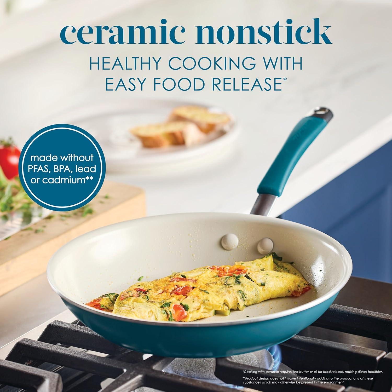 Rachael Ray Rachael Ray Cucina Ceramic Nonstick Cookware Pots And Pans Set, 10 Piece