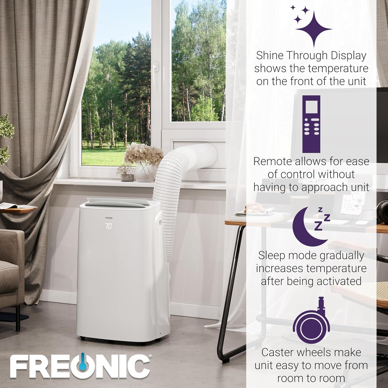 Freonic 10,000 BTU (7,500 BTU DOE) Portable Air Conditioner