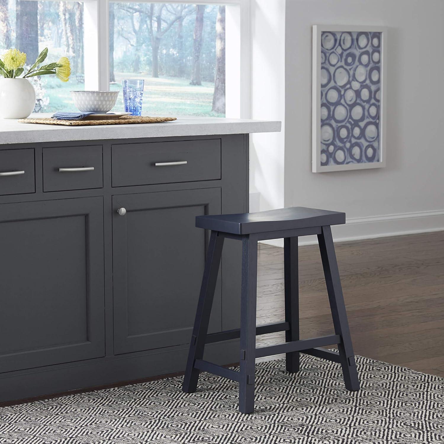 Liberty Furniture Industries 24 Inch Sawhorse Counter Stool- Navy