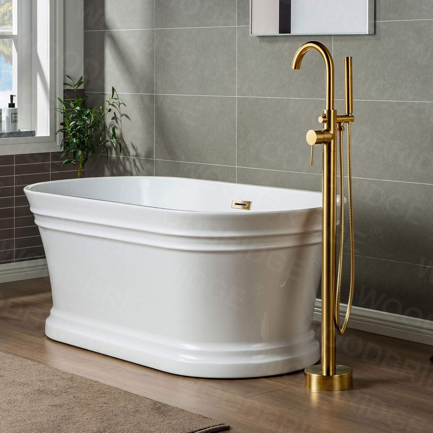 Cove Floor Freestanding Tub Filler with Diverter