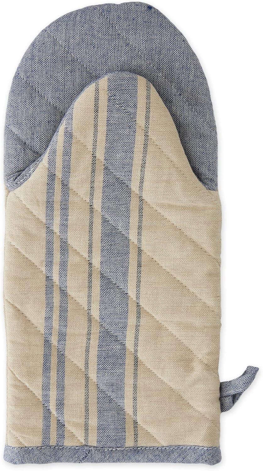 Design Imports CAMZ36487 Nautical Blue French Stripe Oven Mitt - Set of 2