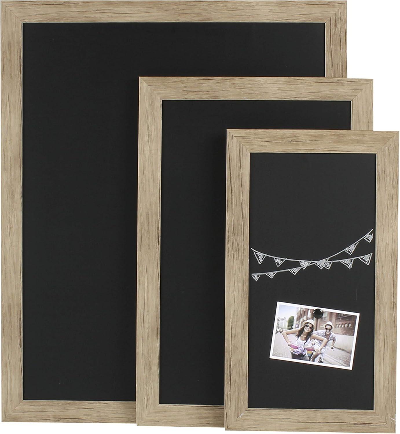 Beatrice Framed Magnetic Chalkboard Rustic Brown - DesignOvation