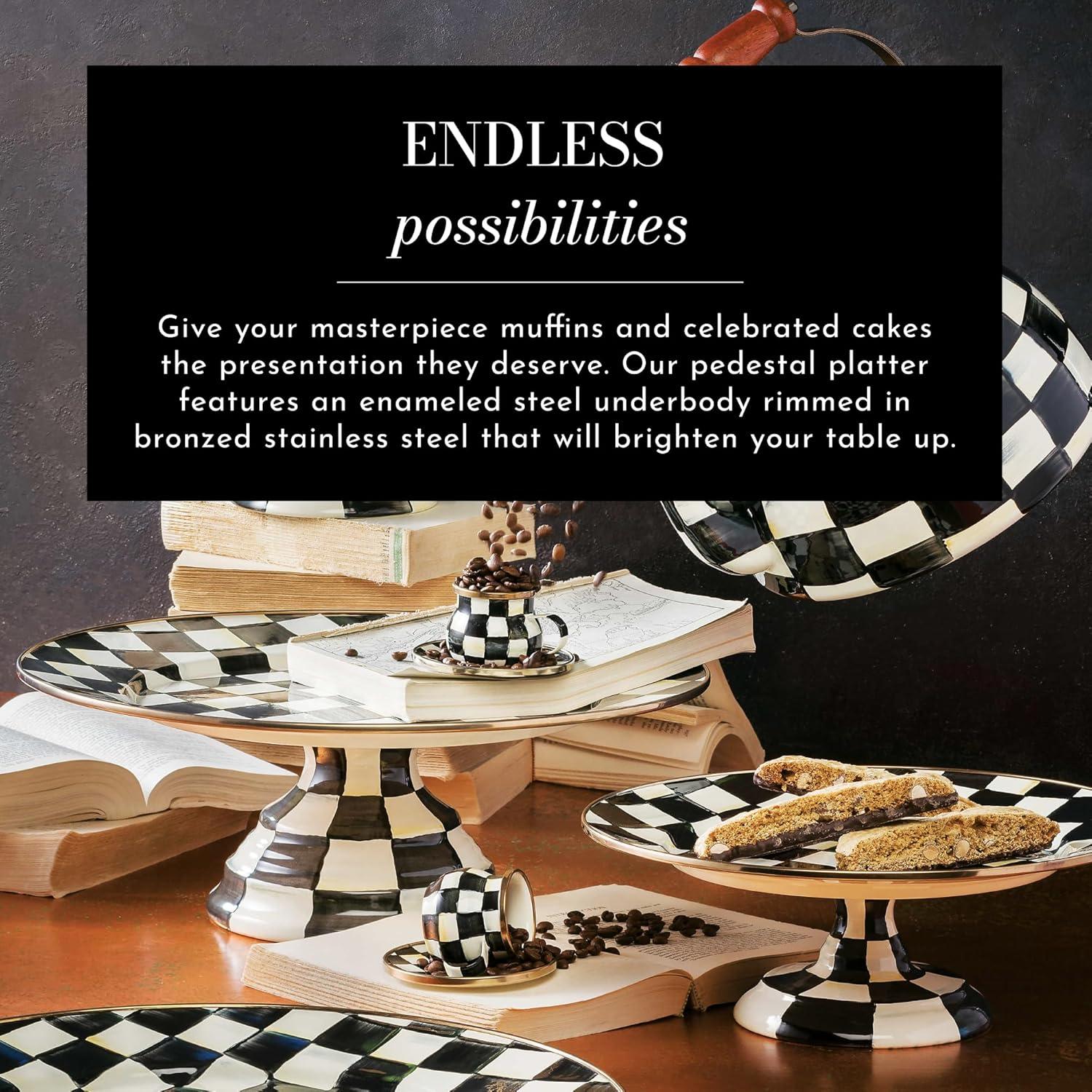 MacKenzie-Childs Courtly Check® Pedestal Platter