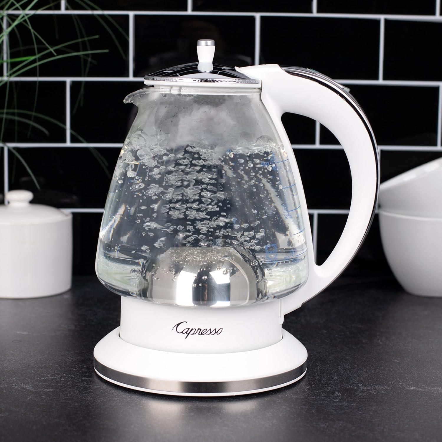 Capresso ® H20 White Electric Glass Tea Kettle